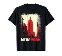 Bande dessinée de Graffiti rétro Vintage New York Skyline Punk Grunge T-Shirt