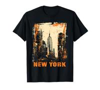 Bande dessinée de Graffiti rétro Vintage New York Skyline Punk Grunge T-Shirt