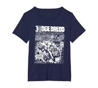 Bande dessinée Judge Dredd : Le Premier Dredd, 2000 AD T-Shirt, Femme Grandes Tailles, Bleu Marine, 3X