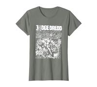 Bande dessinée Judge Dredd : Le Premier Dredd, 2000 AD T-Shirt, Femme, Vert Kaki chiné, M