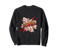 Bande dessinée Love Pop Art Amusant Design de Super-héros Sweatshirt