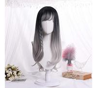 Bande dessinée mode perruques femmes cheveux fille Kawaii Lolita Cosplay perruque résistant à la chaleur synthétique perruque Halloween carnaval fête perruque quotidienne noir
