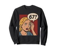 Bande dessinée Pop Art rétro 6x7 Funny Math Meme 67 Questions Brainrot Sweatshirt