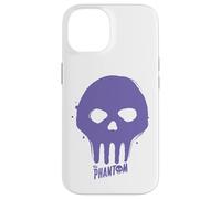 Bande dessinée rétro The Phantom Purple Skull Graffiti Paint Coque pour iPhone 14