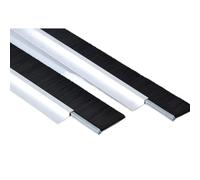 Bande d'étanchéité à brosse pour porte, Bande de brosse porte inférieure en alliage d'aluminium, 100cm, 10-300mm, excluant les courants d'air(H(100cm),70mm)