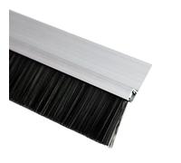 Bande d'étanchéité à brosse pour porte, Brosse anti-tirage de porte, bande en alliage d'aluminium Type H, argent 10-150mm, domestique et industriel(50mm)