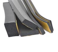 Bande d'étanchéité auto-adhésive en caoutchouc éponge - Ruban isolant phonique 2 m/10 m for portes, fenêtres et plus encore (1 rouleau)(10mm x 10mm x 2m)