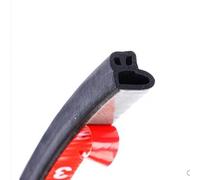 Bande d'étanchéité autocollante en caoutchouc pour porte de voiture - 5 m - Protection contre le bruit et le vent - Noir - 1,4 x 1,2 cm