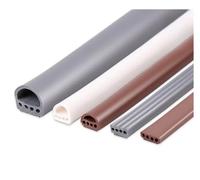 Bande d'étanchéité autocollante en silicone for portes et fenêtres, 6 m, isolation phonique, anti-collision et coupe-vent(9x4mm brown)