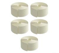 Bande d'étanchéité autocollante insonorisée pour amortir le bruit et bloquer les courants d'air sur les portes et matériau en mousse souple, 2 rouleaux par paquet (blanc)