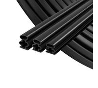 Bande d'étanchéité autocollante : Nizirioo 10 mm x 10 mm x 6 m, pour joint de porte, fenêtre, anti-collision, insonorisant, pour portes, fenêtres (noir)