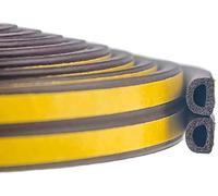 Bande d'étanchéité autocollante pour portes et fenêtres - 10 m - Anti-collision - En caoutchouc - Isolation acoustique - Marron
