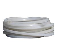 Bande d'étanchéité carrée en caoutchouc, Coupe-froid carré en caoutchouc de silicone solide blanc for électronique, plusieurs tailles