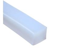Bande d'étanchéité carrée en caoutchouc de silicone solide de 10 m, résistance à la chaleur, pour améliorer le joint d'isolation acoustique de la maison(21 mm x 21 mm)