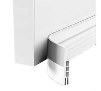 Bande d'étanchéité coupe-vent en TPE pour bas de porte avec couche de 20 mm de large pour protection contre les courants d'air et isolation phonique, facile à installer en moins d'une minute, blanc