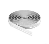Bande d'étanchéité coupe-vent pour bas de porte - 400 cm - TPE - Réglable - Insonorisation facile à couper - En alliage d'aluminium - Blanc
