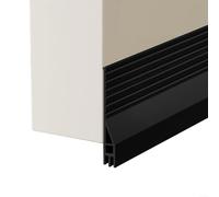Bande d'étanchéité de porte, 100 x 4,5 cm, fond ondulé pour étanchéité insonorisée et résistante aux intempéries, installation simple, matériau TPE fiable, usage domestique (noir)
