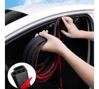 Bande d'étanchéité de porte de voiture de 10 m - Joint d'étanchéité Double couche en forme de L - Autocollant insonorisant pour porte de voiture (10 m)