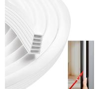 Bande d'étanchéité de porte en caoutchouc - Dos autocollant en forme de D pour isolation de cadre de porte - Grand écart - Facile à couper à la taille souhaitée (blanc)