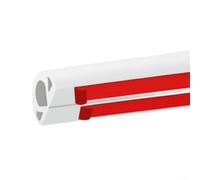 Bande d'étanchéité de protection de fil en PVC, joint auto-adhésif découpable pour la gestion des câbles et le couvre-cordon de sol, cache-cordon creux flexible pour la maison et la voiture (noir et