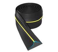 Bande d'étanchéité de seuil de porte de garage et joint inférieur de volet roulant, bouchon d'eau en caoutchouc for sol extérieur en ciment, imperméabilisation de porte auto-adhésive(600x8.8x1.3cm)