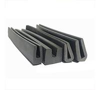 Bande d'étanchéité en caoutchouc de silicone de type U noir 1M 1 * 4 * 8mm-12 * 16 * 14mm angle plat/filet pare-chocs en forme de U barre d'étanchéité anti-collision-8x11x12mm angle plat