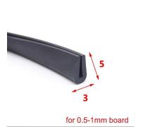 Bande D'étanchéité En Caoutchouc Pour Porte En U, 1 Mètre, Garniture De Bord, Protection Contre Les Intempéries, Isolation Phonique, Profilé En Caoutchouc Pour Verre, Métal Et Bois