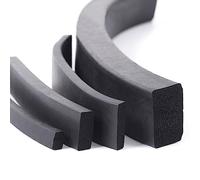 Bande d'étanchéité en mousse de caoutchouc insonor Joint d'étanchéité carré en mousse de caoutchouc EPDM, noir, plusieurs tailles disponibles (1 à 10 mètres)(6x6mm,1 Meters)