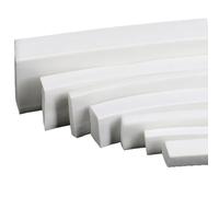 Bande d'étanchéité en mousse de silicone Bande d'étanchéité carrée blanche en mousse de caoutchouc de Silicone, 5M, plusieurs tailles for sceller les portes et fenêtres(10mm x 20mm)