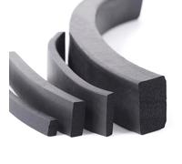 Bande d'étanchéité en mousse de silicone Bande d'étanchéité carrée en caoutchouc EPDM noir, plusieurs tailles 3x3-30x50mm(6x6mm)