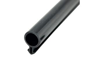 Bande d'étanchéité en plastique et acier pour porte et fenêtre - 10 m - Caoutchouc de silicone - Joint d'étanchéité pour porte et fenêtre - Joint tubulaire - Type O (noir, grand O : 10 mm)