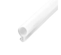 Bande d'étanchéité en plastique et acier pour porte et fenêtre - 10 m - Joint tubulaire cannelé - Type O (blanc, petit O : 8 mm)