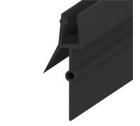 Bande d'étanchéité en PVC for bain et douche, 4m, for écrans de portes, convient aux joints verre 4 à 6mm, bande, accessoires transparents for salle bains pour Paroi en Verre(23mm Gap Black)