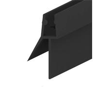 Bande d'étanchéité en PVC for bain et douche, 4m, for écrans de portes, convient aux joints verre 4 à 6mm, bande, accessoires transparents for salle bains pour Paroi en Verre(18mm Gap Black)
