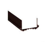 Bande d'étanchéité en PVC pour bas de porte - 96 cm de long - Coupe-vent et isolation acoustique pour espaces sous les portes - Marron/blanc/gris (marron)
