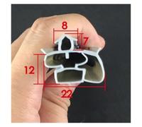 Bande d'étanchéité en PVC souple de 2 mètres/lot, bande d'étanchéité for réfrigérateur, bande d'étanchéité for porte et fenêtre d'armoire de désinfection(Type13)