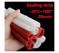 Bande d'étanchéité en silicone blanche/rouge résistante aux hautes températures for porte de four, congélateur, four, cuiseur vapeur(WHITE,22mmx17mm)