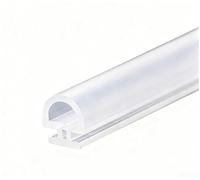 Bande d'étanchéité en silicone TPE pour fenêtre et porte coulissante en aluminium pour bloquer les courants d'air, le bruit et la poussière - 10 m - Noir (F)
