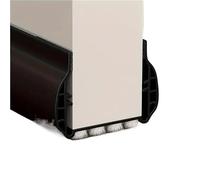 Bande d'étanchéité for bas de porte, 6 pièces, bande anti-poussière et anti-bruit, auto-adhésive, bouchon, bandes isolantes pour Portes, Fenêtres(Black(93cm))