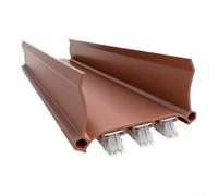 Bande d'étanchéité insonorisée pour bas de porte en PVC réglable de 96 cm pour portes intérieures de 55 mm, bloqueur de poussière et de courants d'air (marron)