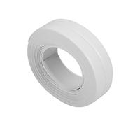 Bande d'Étanchéité Murale, Ruban Adhésif PVC Flexible pour Joints Salle de Bain Cuisine Évier Baignoire 38mm x 3.2M Blanc Protection Étanchéité