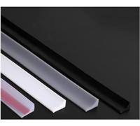 Bande d'étanchéité pour écran de douche Bande de fixation pliable en silicone pour plans de travail, système de fixation de lampe de seuil pour séparateurs humides et secs (Grigio, 4 m/157 pouces)