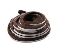 Bande d'étanchéité pour porte avec brosse de boudin de courant d'air, protection de porte à battant contre la poussière, le vent et le bruit, design multicouche épais (9 x 5 mm, gris)