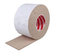 Bande d'étanchéité réutilisable en feutre pour fenêtre - Bande de fenêtre absorbant l'humidité avec auto-adhésif, bande anti-condensation marron, 8 cm x 5 m