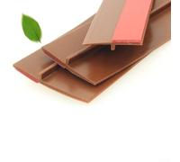 Bande d'étanchéité sous le bas en PVC de 25 mm, résistante aux intempéries, insonorisée, protection contre les courants d'air, flexible pour écart de 0 à 13 mm, étanche contre le vent (marron)