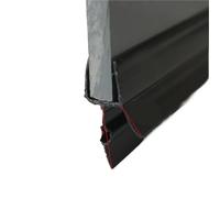 Bande d'étanchéité transparente en PVC for écran de douche, 5m, joint résistant à l'eau for espace verre 4 12mm, accessoires salle bains pour Paroi en Verre(Black B,Use for 12mm glass)