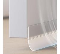 Bande d'étanchéité transparente pour portes et fenêtres, Joint en silicone anti-courant d'air pour interstices de fenêtres/porte de douche, Ruban adhésif d'étanché(Size:35MM(1.37IN),Color:Transparent)