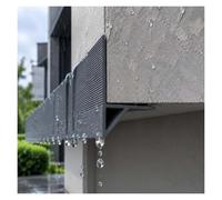 Bande déviateur pluie base mur extérieur 45° alliage aluminium | Déflecteur de pluie fenêtre, Façades maison Balcon Zones béton/ Crée chemin drainage(Gray25mm W,106.3" L)