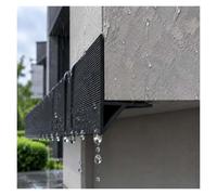 Bande déviateur pluie base mur extérieur 45° alliage aluminium | Déflecteur de pluie fenêtre, Façades maison Balcon Zones béton/ Crée chemin drainage(Black 25mm W,102.4" L)
