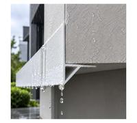 Bande déviateur pluie base mur extérieur 45° alliage aluminium | Déflecteur de pluie fenêtre, Façades maison Balcon Zones béton/ Crée chemin drainage(White 25mm W,102.4" L)